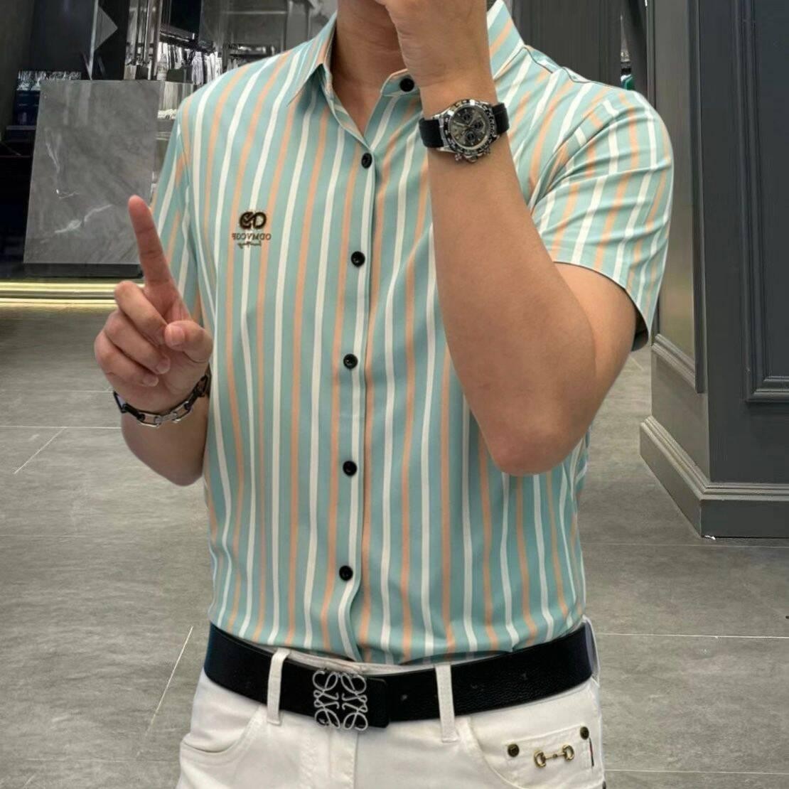iq364-Ice Silk Casual Men's Shirt