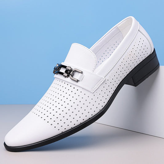 nc177-Spring and summer men's business formal hollow leather shoes