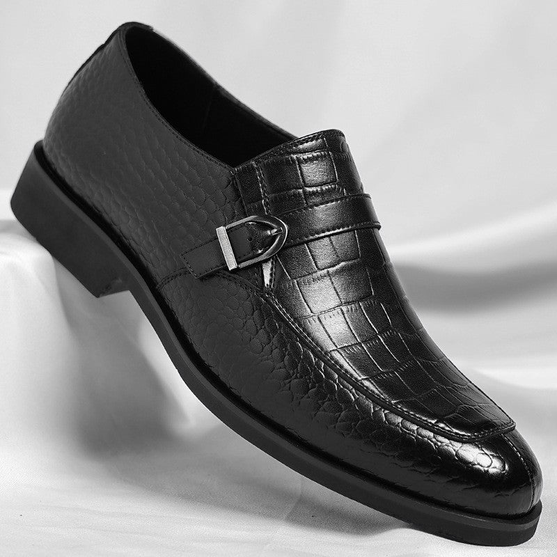 Business casual crocodile pattern men's leather shoes(cm444)