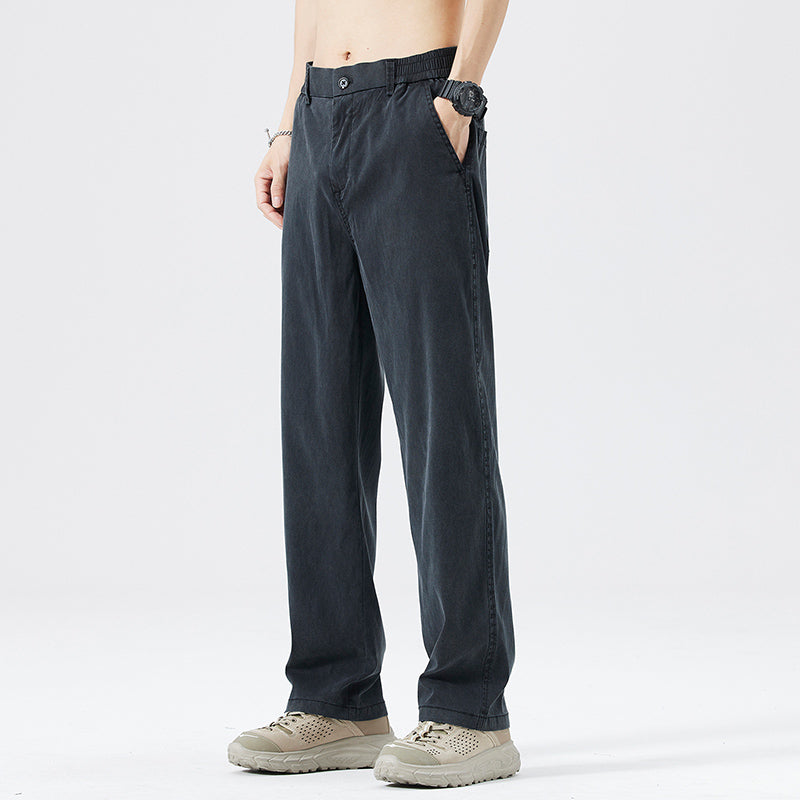 Men's casual all-match ice silk trousers(you397)