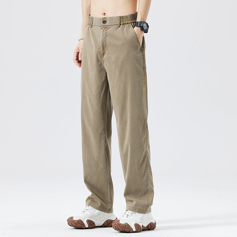 Men's casual all-match ice silk trousers(you397)