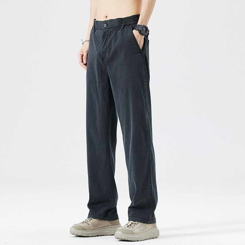 Men's casual all-match ice silk trousers(you397)