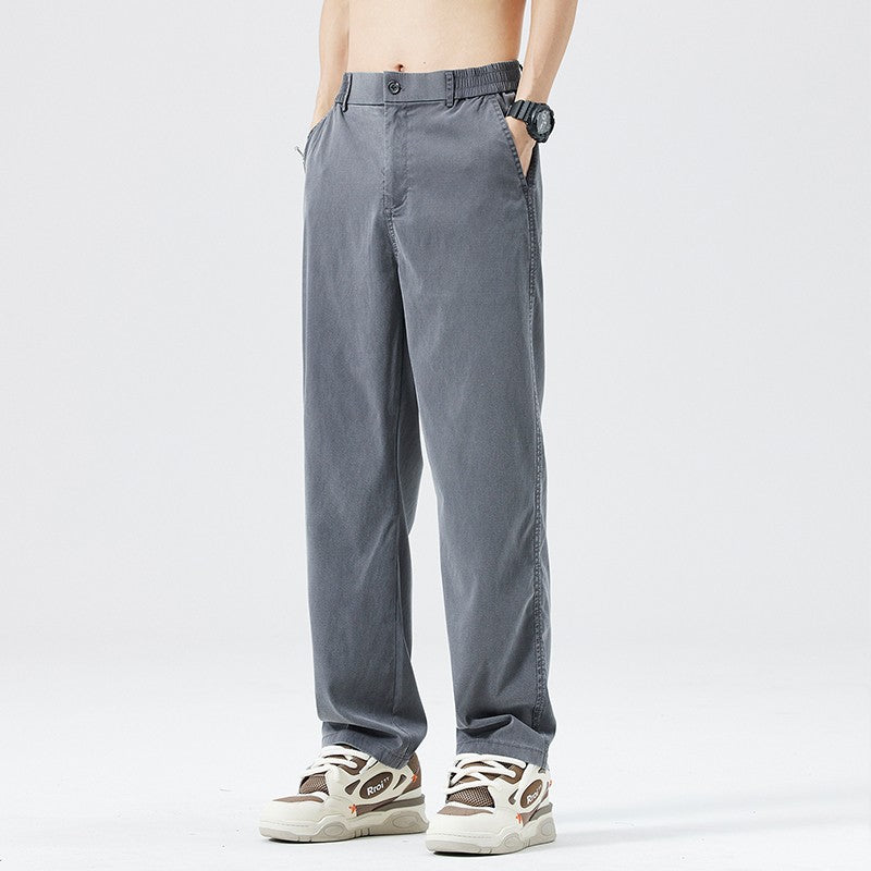 Men's casual all-match ice silk trousers(you397)