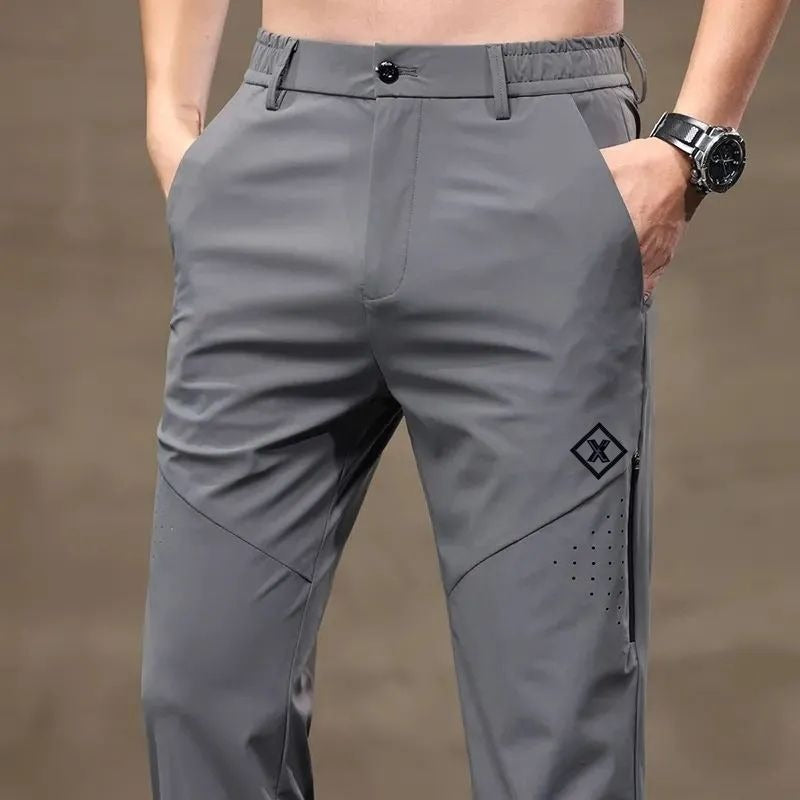 Men's summer straight ice silk casual pants(you405)