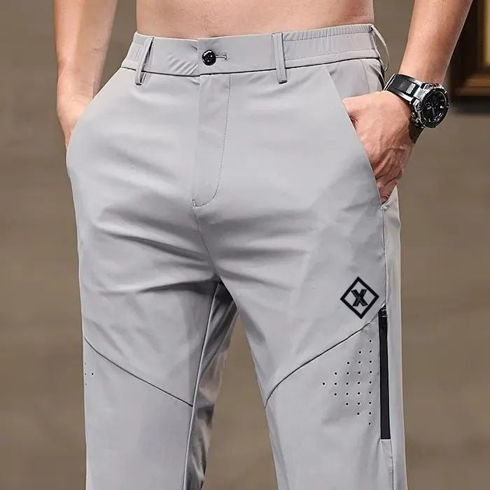 Men's summer straight ice silk casual pants(you405)