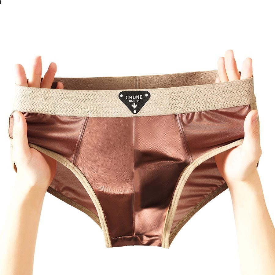 【1 Set 5 Pcs】Men's ice silk large size breathable briefs(ud24)