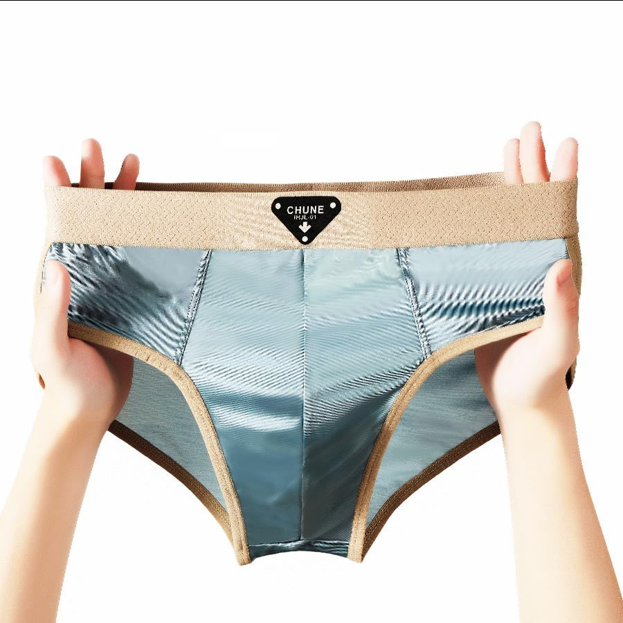 【1 Set 5 Pcs】Men's ice silk large size breathable briefs(ud24)