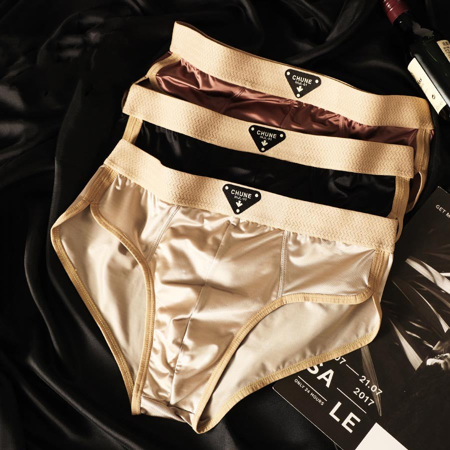 【1 Set 5 Pcs】Men's ice silk large size breathable briefs(ud24)