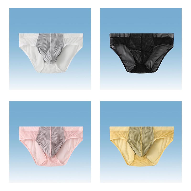 luu396-Men's Fashion Ice Silk Thin Briefs