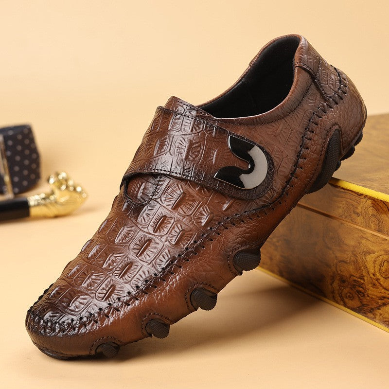 New Men's Crocodile Pattern Casual Business Leather Shoes(px114)