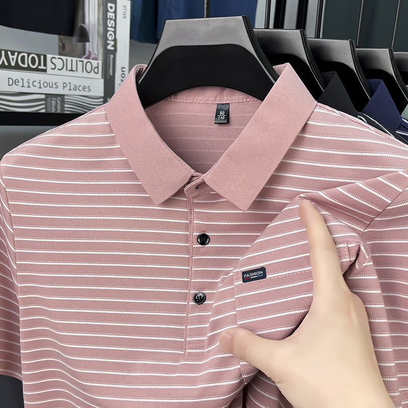 Men's summer simple casual short-sleeved plaid shirt