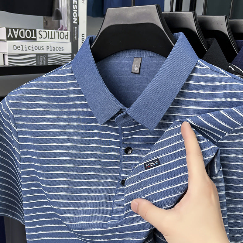 Men's summer simple casual short-sleeved plaid shirt