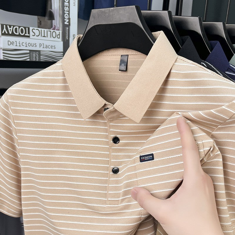 Men's summer simple casual short-sleeved plaid shirt