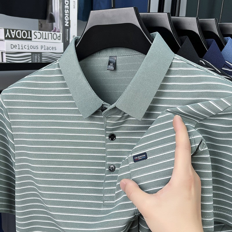 Men's summer simple casual short-sleeved plaid shirt