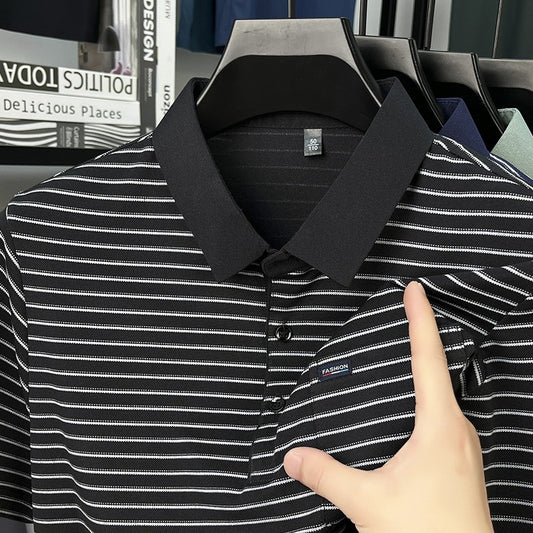 Men's summer simple casual short-sleeved plaid shirt