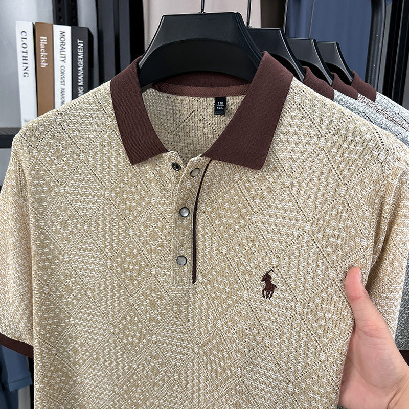 luu405-Men's Summer Short Sleeve Cotton POLO Shirt