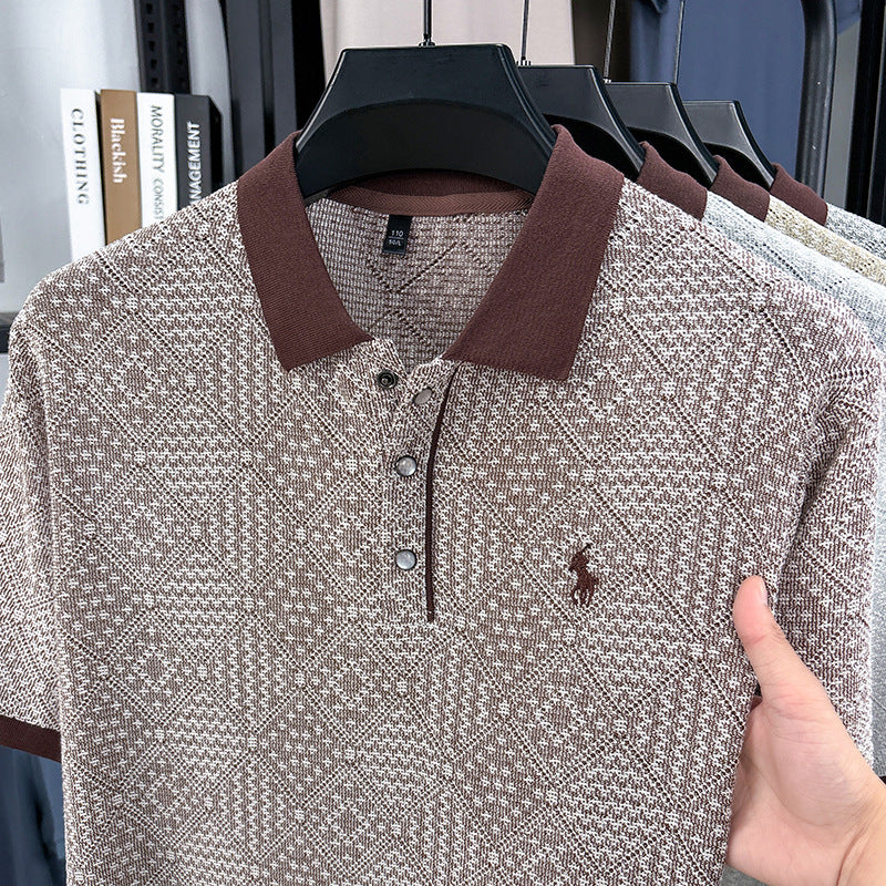luu405-Men's Summer Short Sleeve Cotton POLO Shirt