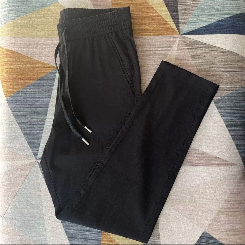 ah19-Men's simple elastic waist casual pants