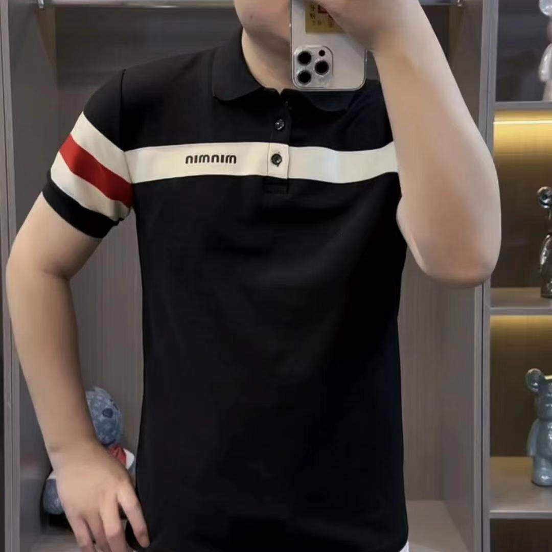 luu400-Men's business casual high quality short sleeve POLO shirt