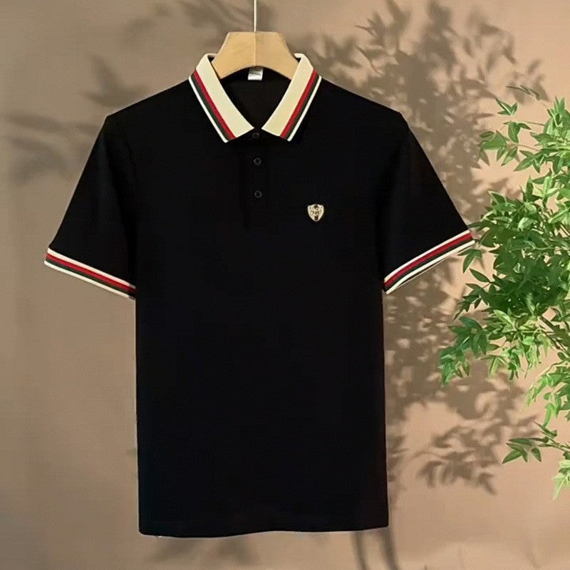 luu413-Men's summer simple business short-sleeved Polo shirt