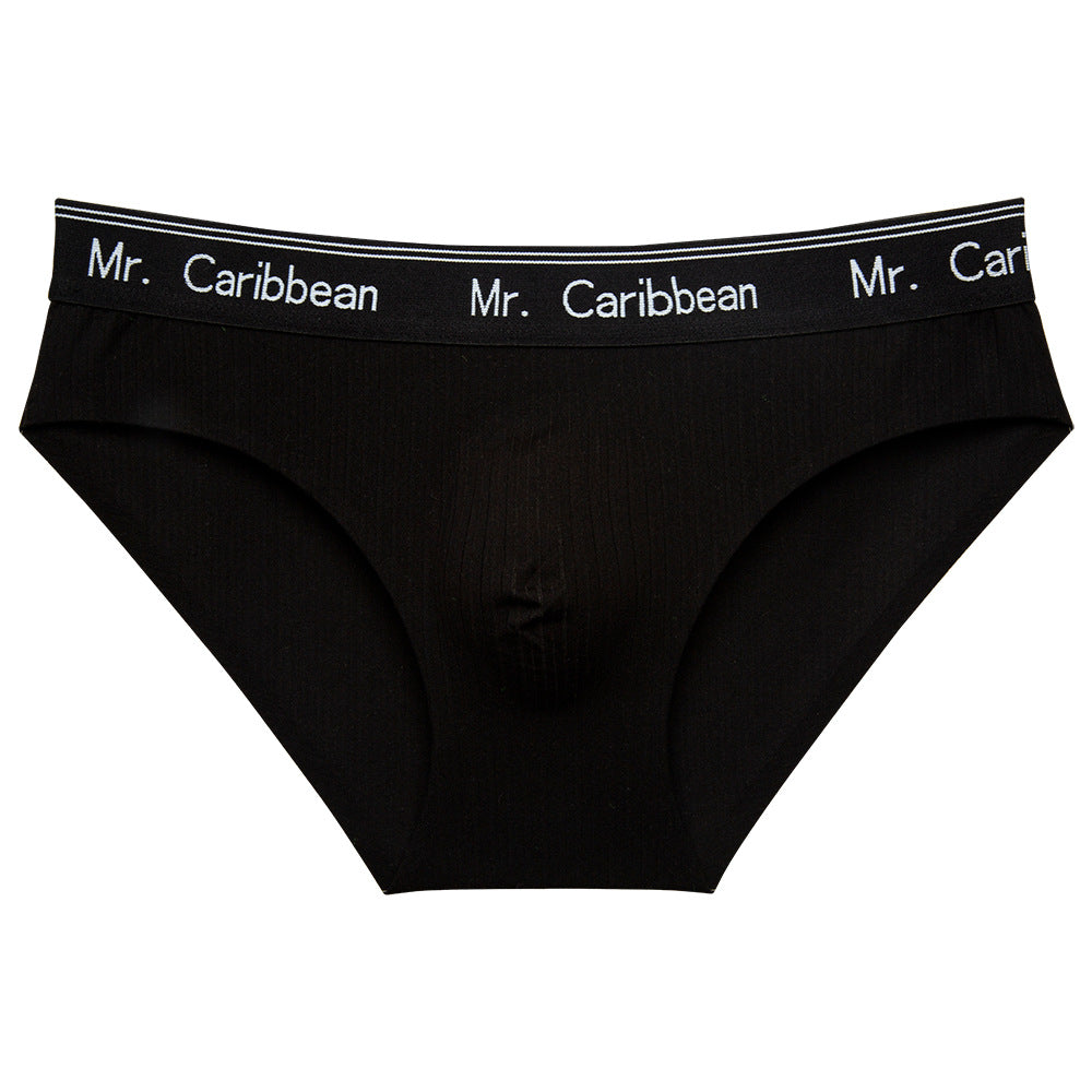 luu414-Men's mid-rise lettered sports briefs
