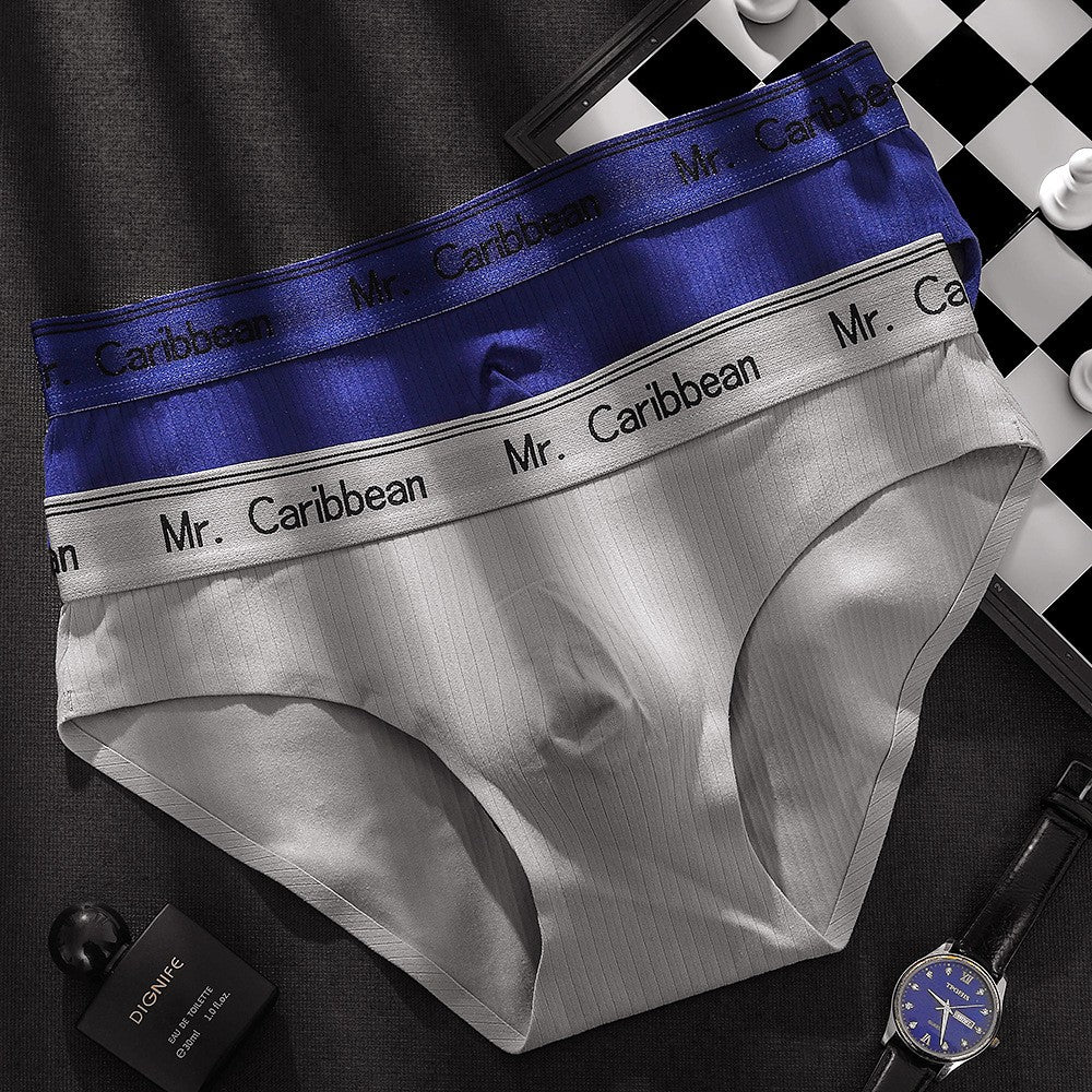 luu414-Men's mid-rise lettered sports briefs