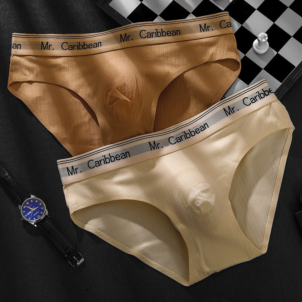 luu414-Men's mid-rise lettered sports briefs