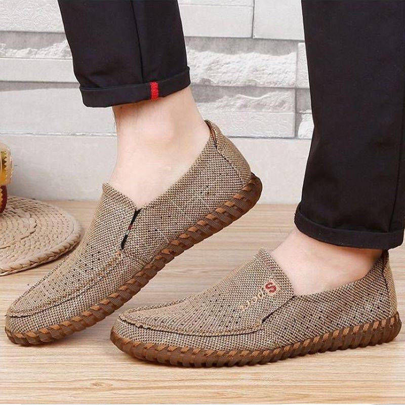 Men's summer breathable linen casual shoes