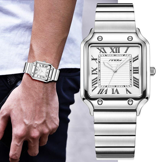 luu422-Men's business luminous waterproof quartz watch