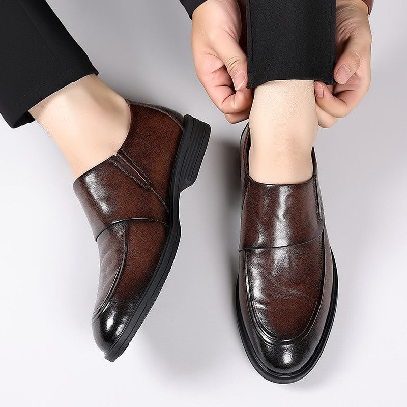 zd381-Men's British style business casual leather shoes