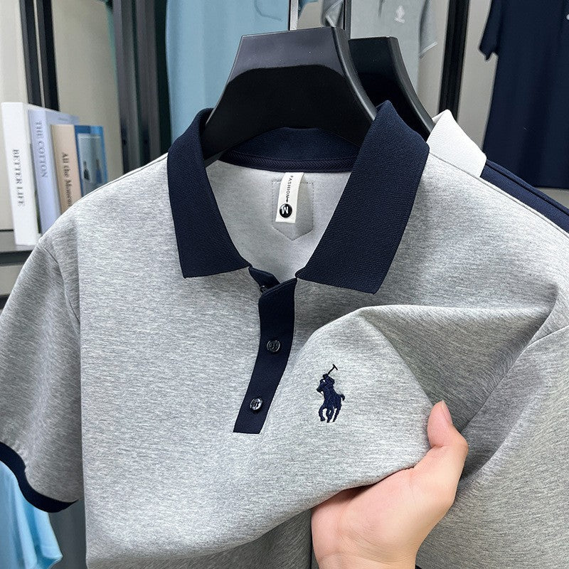 Men's light luxury letter embroidered casual T-shirt(cm512)