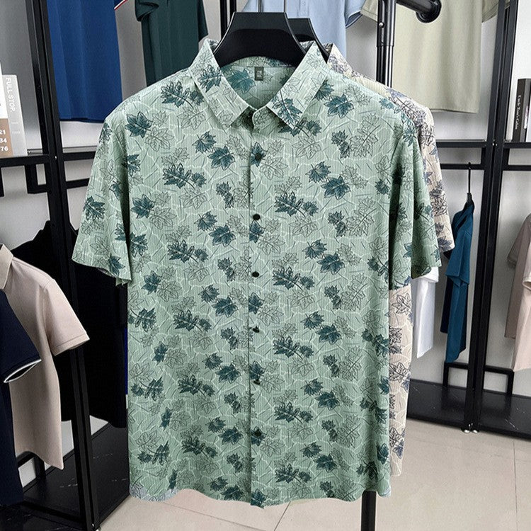 Summer trendy lazy style printed shirt(cm511)