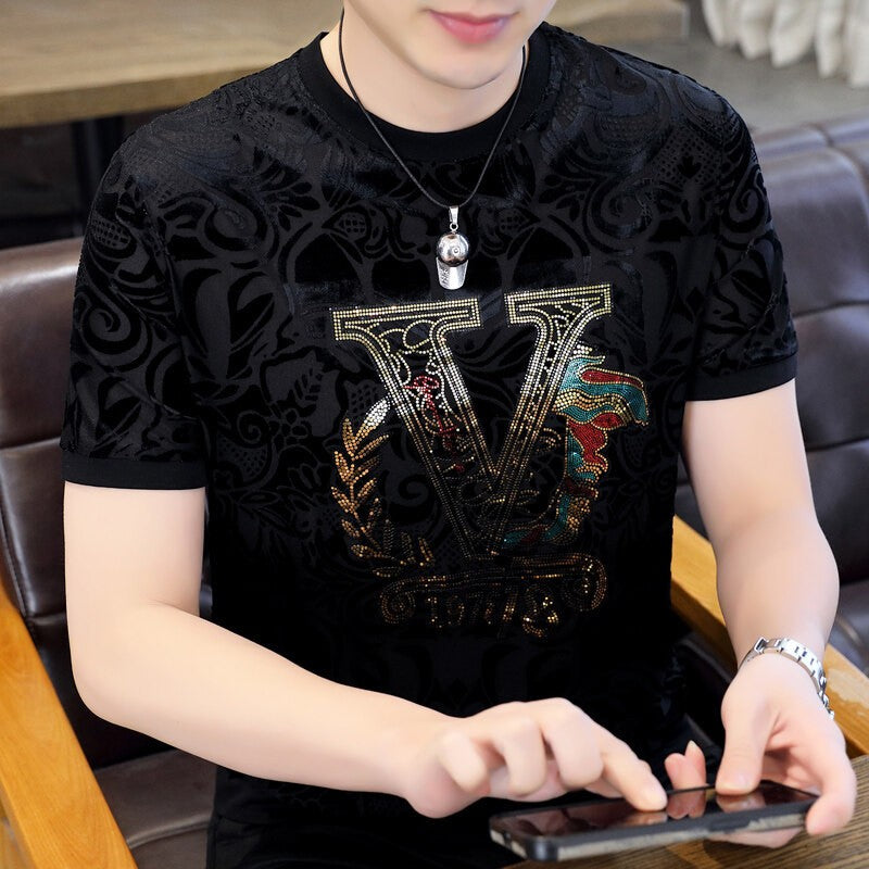 Men's Fashion Casual Short Sleeve Round Neck T-Shirt