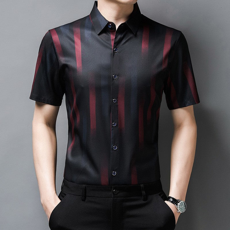 Men's Striped Printed Casual Shirt(cm523)