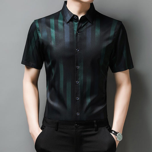 Men's Striped Printed Casual Shirt(cm523)