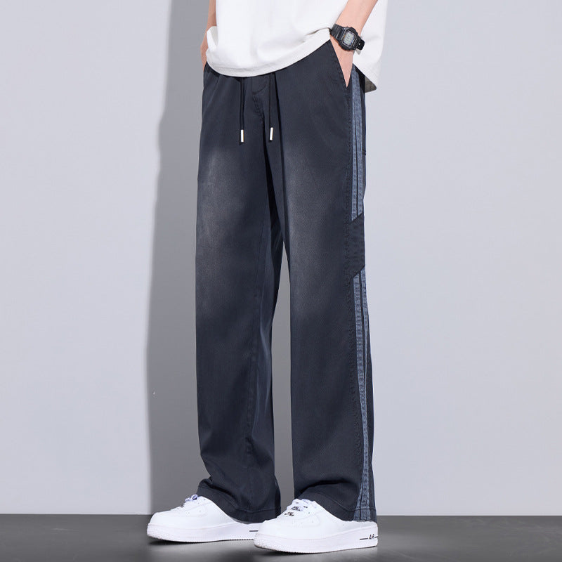Men's loose straight lyocell casual trousers(you412)