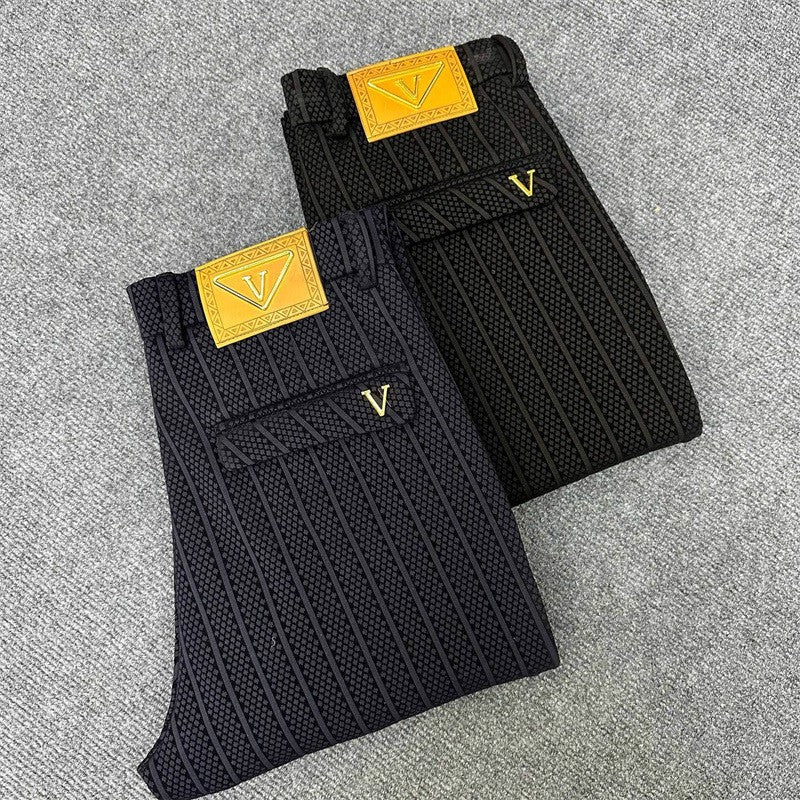 Men's summer high-end slim straight casual pants(you417)