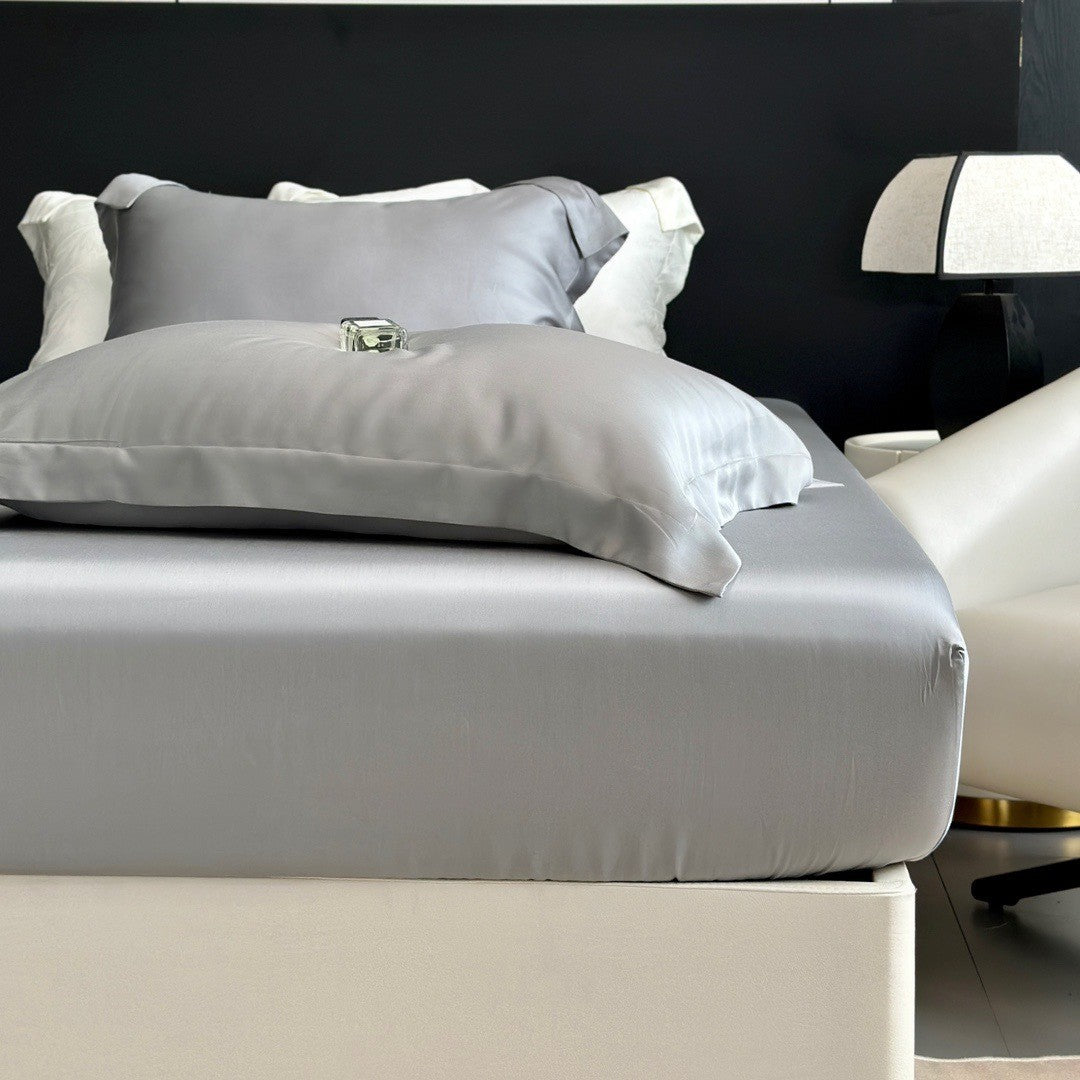 Summer simple cool ice silk bed sheet quilt cover(you416)