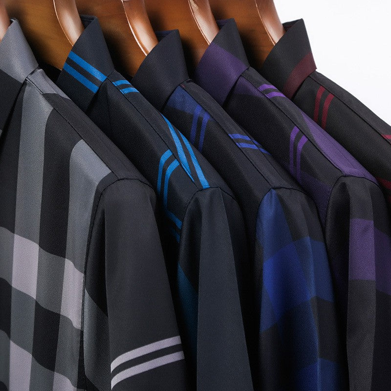 Men's Lapel Thin Casual Short Sleeve Shirt(cm537)
