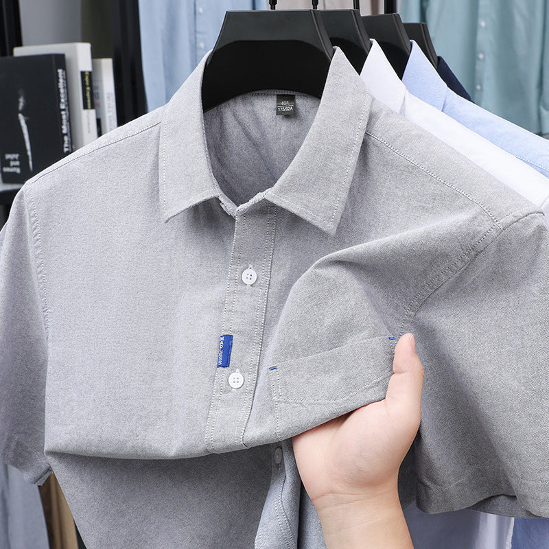 Men's summer pure cotton high-end casual versatile shirt