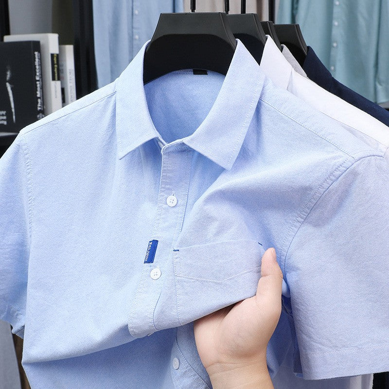 Men's summer pure cotton high-end casual versatile shirt