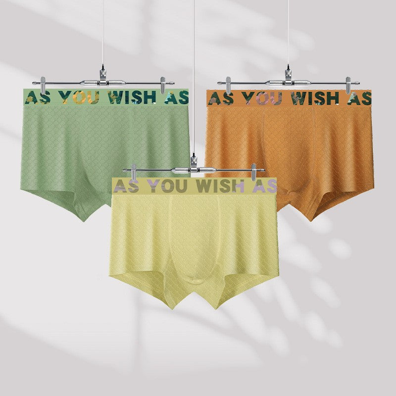 【1 set 5 pcs】Men's solid color simple style cotton underwear(you420)