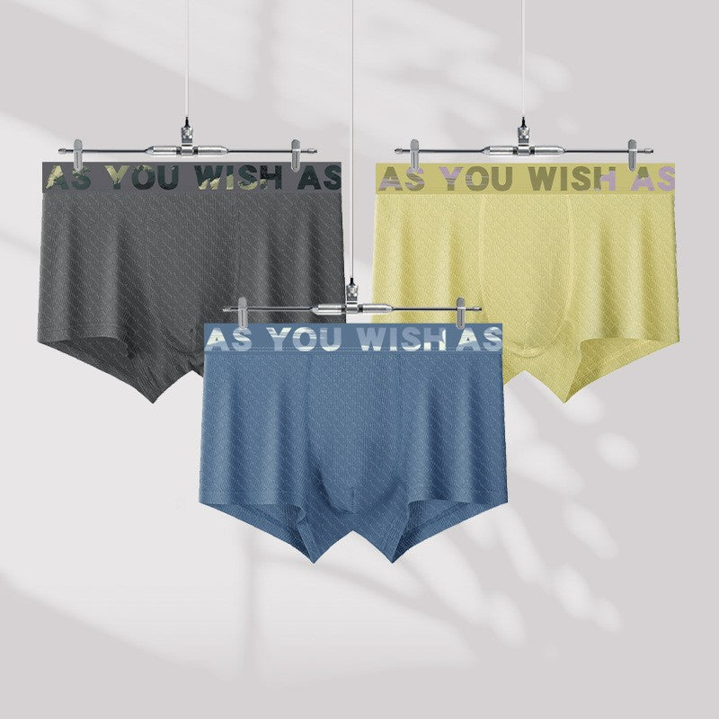 【1 set 5 pcs】Men's solid color simple style cotton underwear(you420)