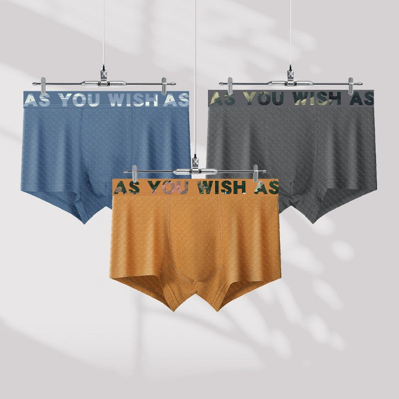【1 set 5 pcs】Men's solid color simple style cotton underwear(you420)