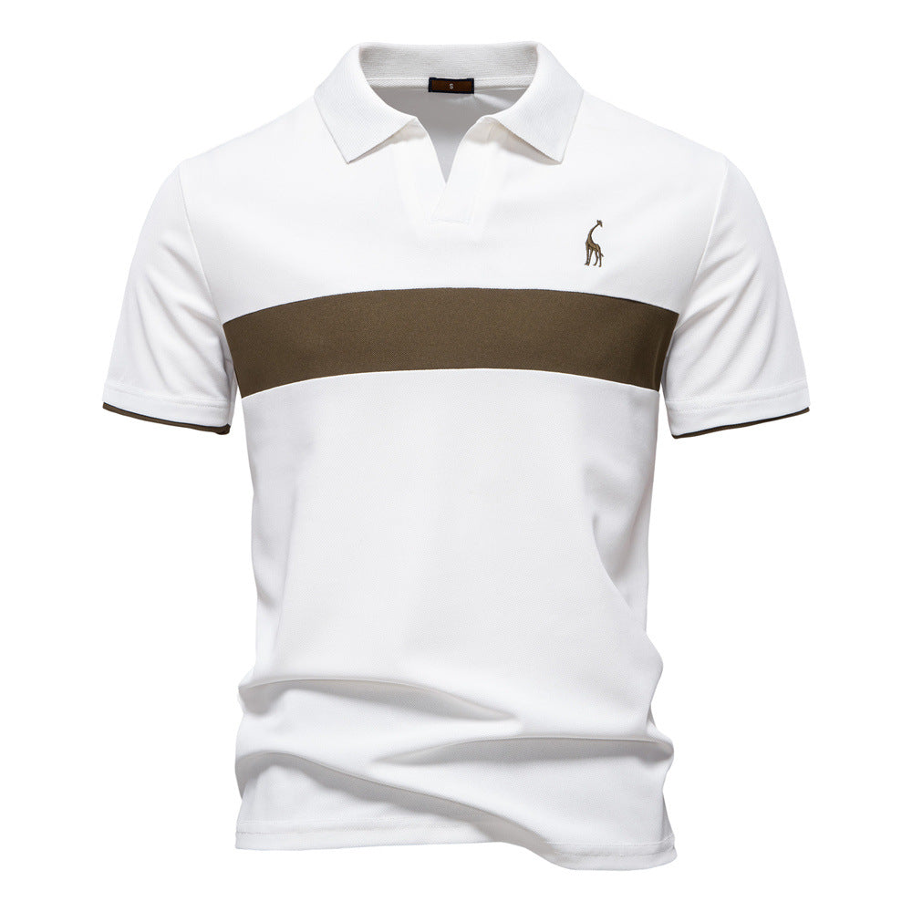 Men's summer embroidered short-sleeved polo shirt(you426)