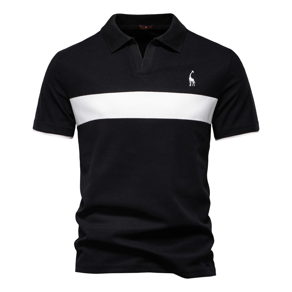 Men's summer embroidered short-sleeved polo shirt(you426)