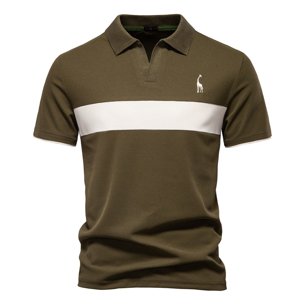 Men's summer embroidered short-sleeved polo shirt(you426)