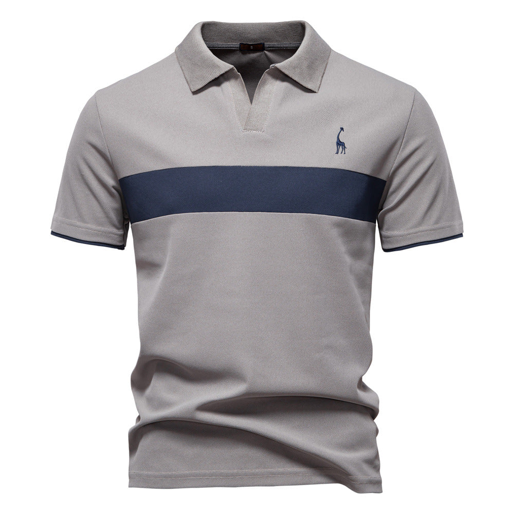Men's summer embroidered short-sleeved polo shirt(you426)