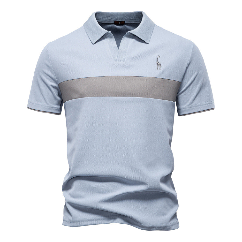 Men's summer embroidered short-sleeved polo shirt(you426)