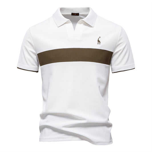 Men's summer embroidered short-sleeved polo shirt(you426)